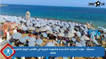 رسميًا.. عودة الحرارة الشديدة وشبورة مائية في طقس اليوم الخميس 2024